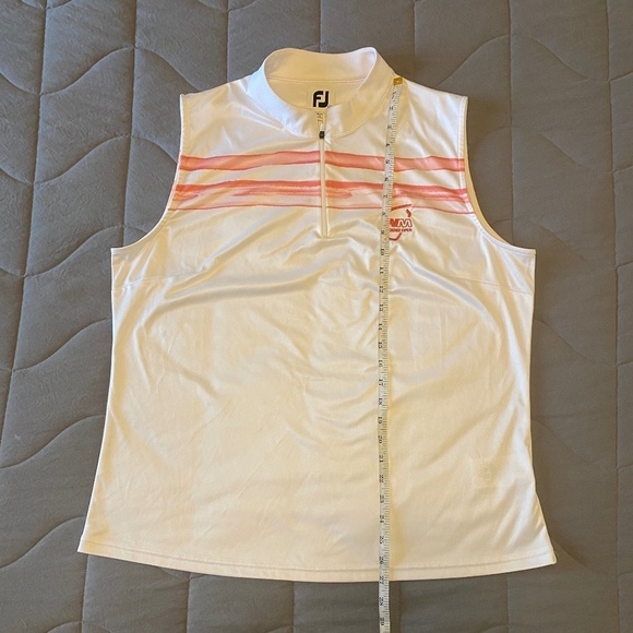 FootJoy-Women's XL-Sleeveless Golf Shirt- White/Pink-Waste Management Phx Open - Picture 4 of 8